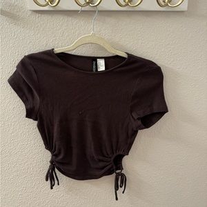 Cropped Brown Baby Tee